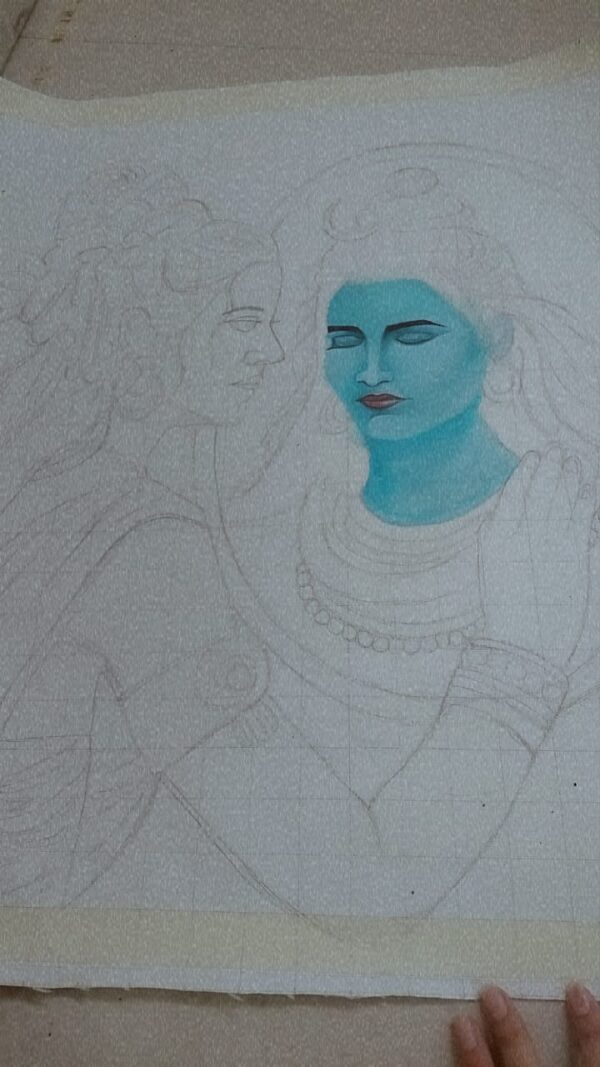 Tyag – Spiritual Acrylic Painting of Lord Shiva - Image 3